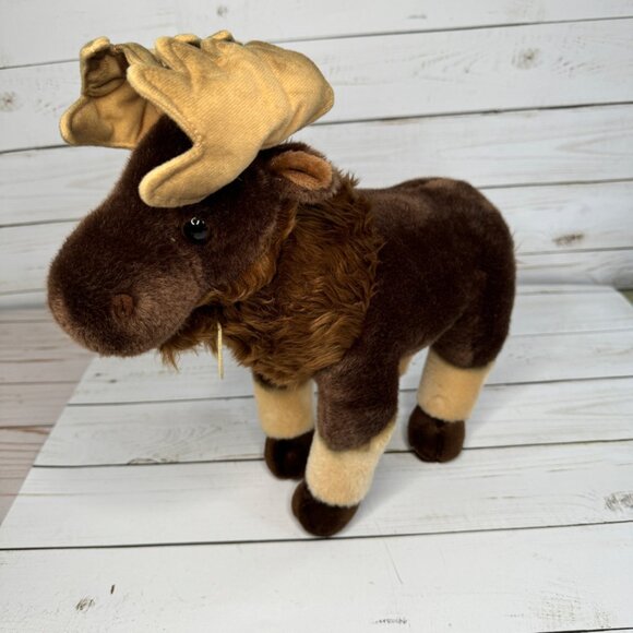 Aurora Miyoni Moose Plush Toy Cute & Cuddly Realistic Stuffed Animal - 15" Tall - Picture 1 of 14